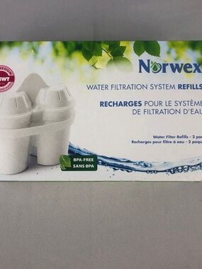 Norwex Water Filtration System Refills - 2 Pack Magnesium BWT BPA-Free Filters